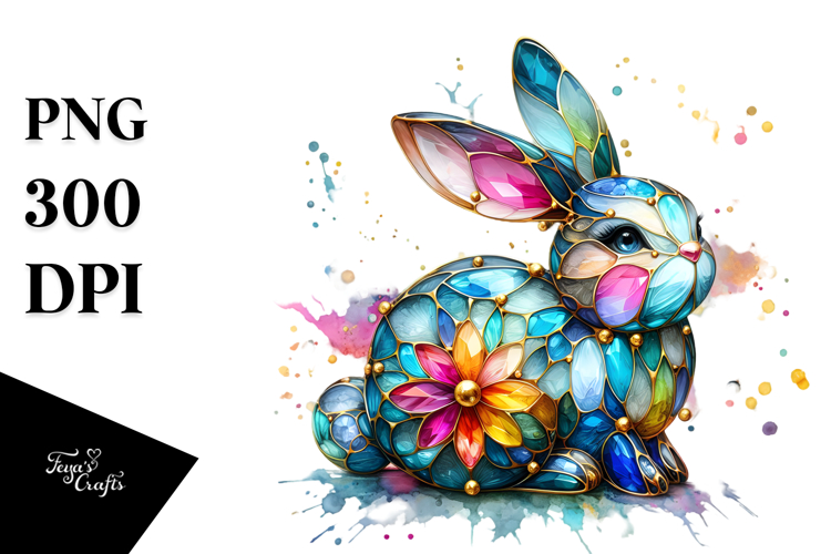 Colorful Bunny Made of Title
