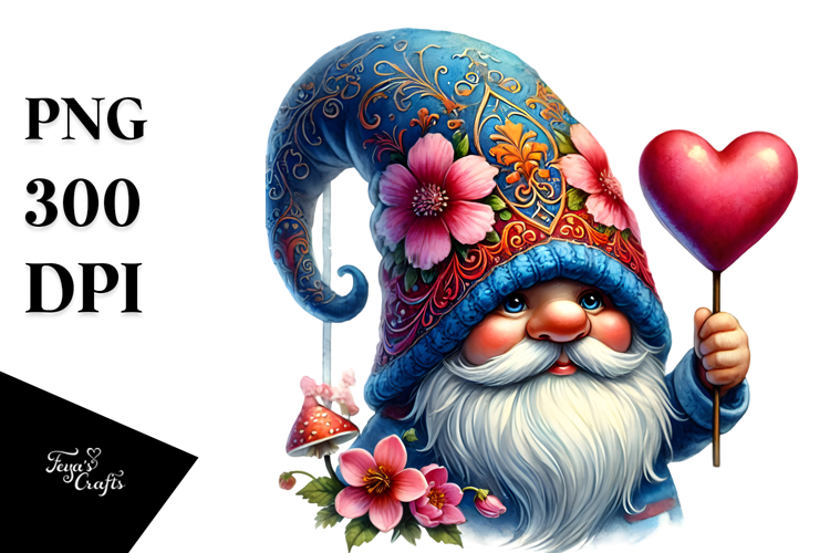 Detailed Valentines Gnome Design