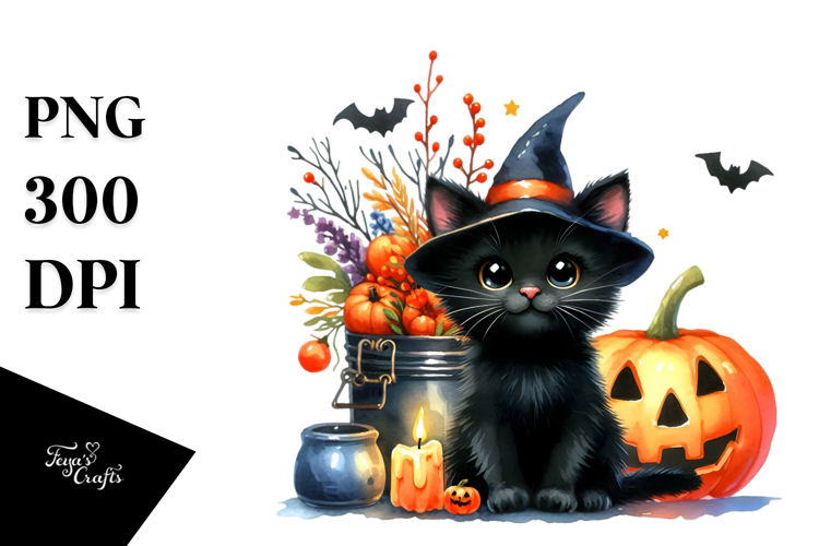 Vibrant Baby Cat Drawing | Clipart