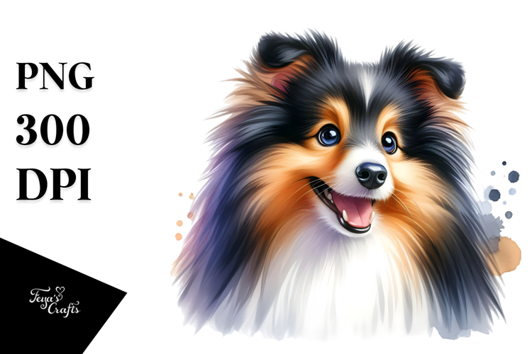 Happy Cute Shetland Sheepdog