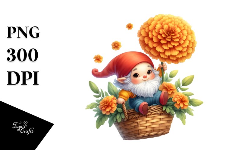 Floating Impatiens Gnome PNG