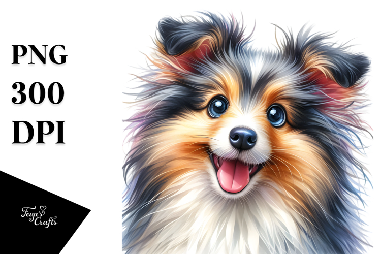 Cartoon Shetland Sheepdog