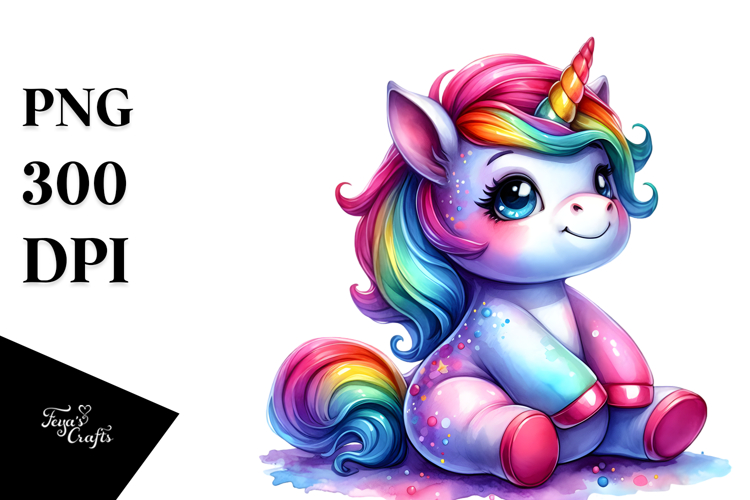 Cute Baby Unicorn PNG