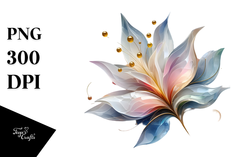Abstract Pastel Glossy Primrose PNG