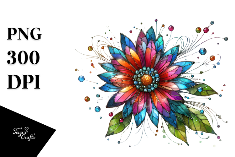 Stained Daisy Material PNG