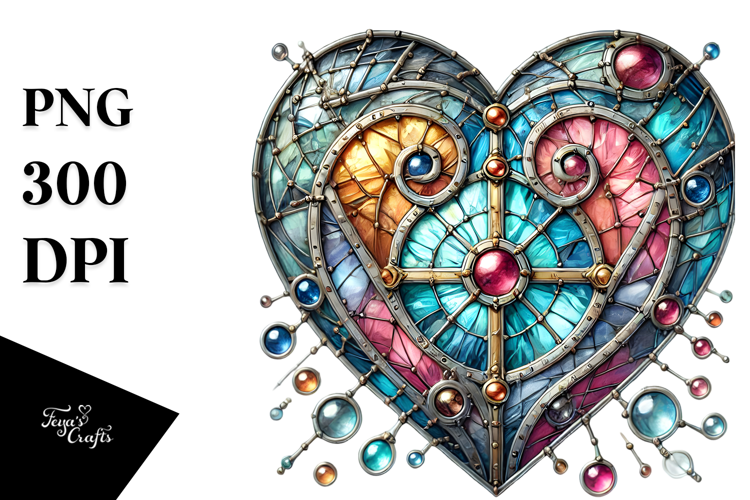 Stained Heart Art