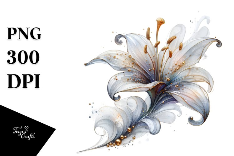 Abstract Glossy Lily Material | Clipart