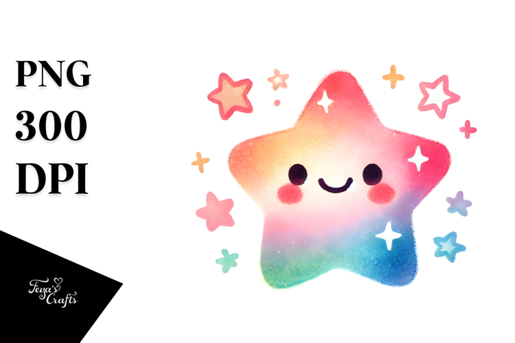 Simple Boho Smiling Moon PNG