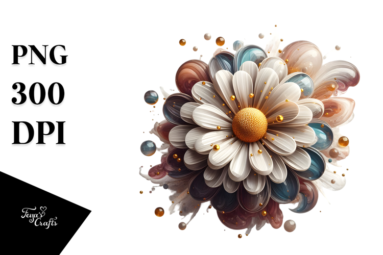 Abstract Daisy Art