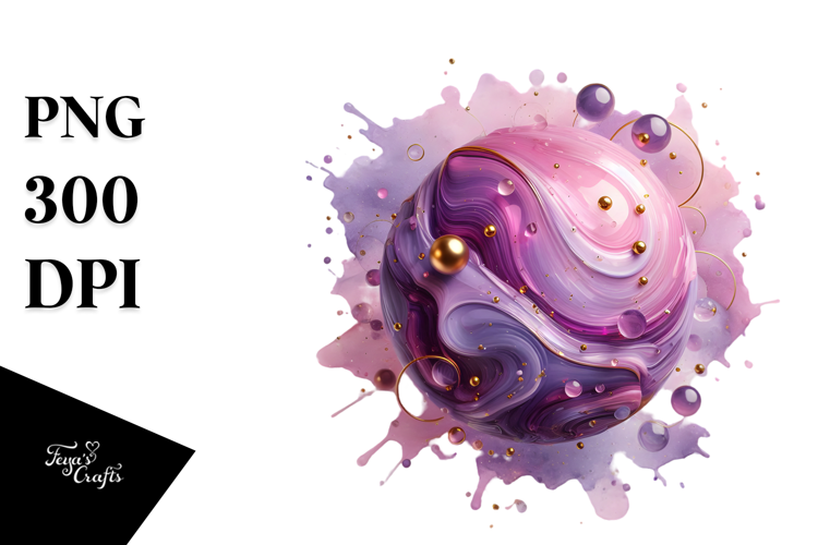Abstract Lilac Art
