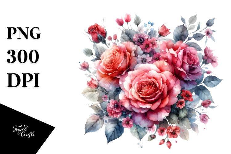 Colorfull Red Roses White Background