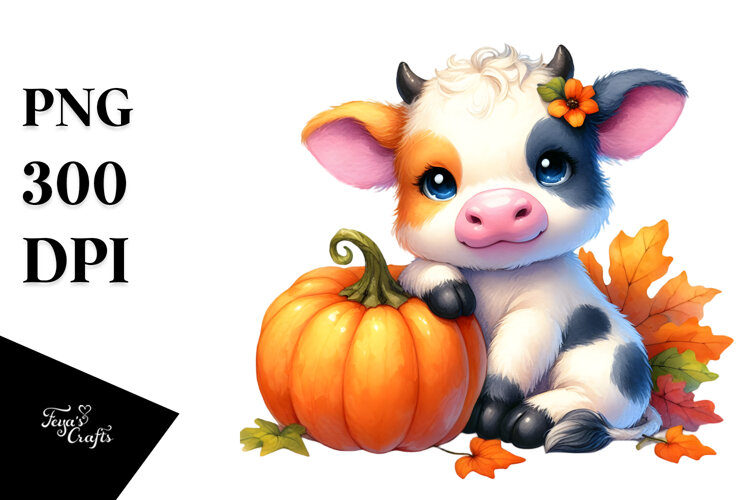 Vibrant Baby Cow example image 1