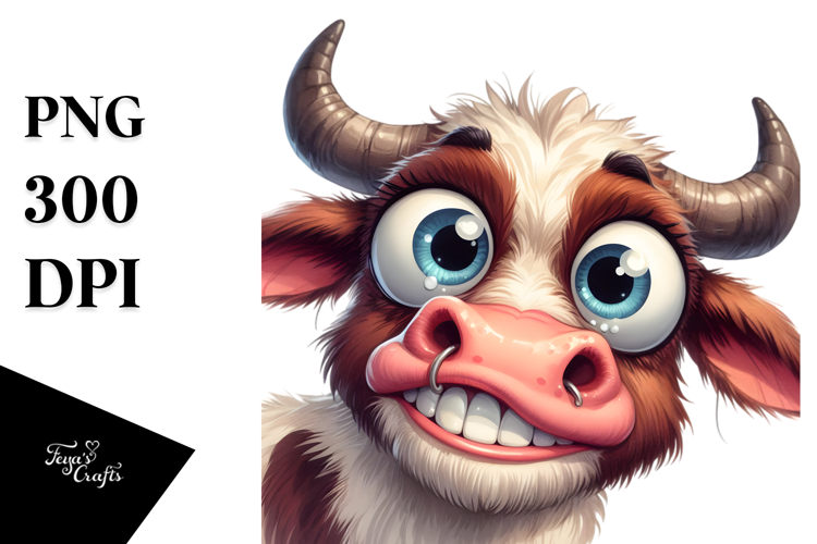 Expressive Watercolor Ox PNG