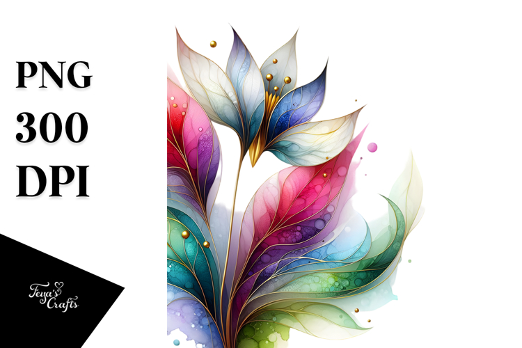 Colorful Abstract Snowdrop example image 1