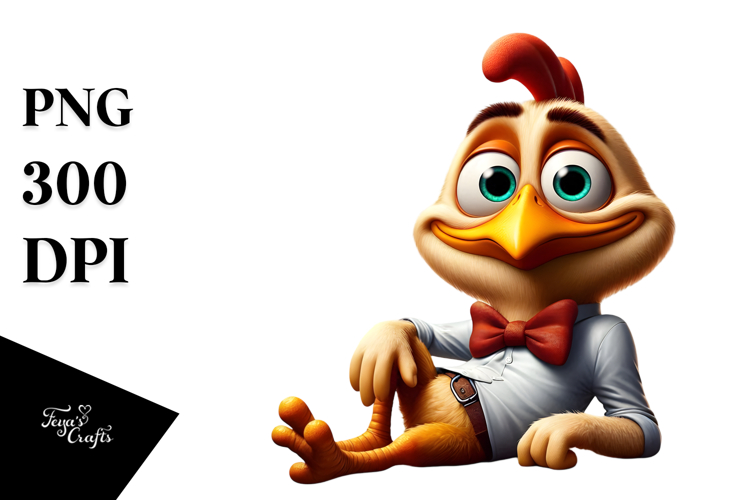 Silly Chicken with Bow Tie