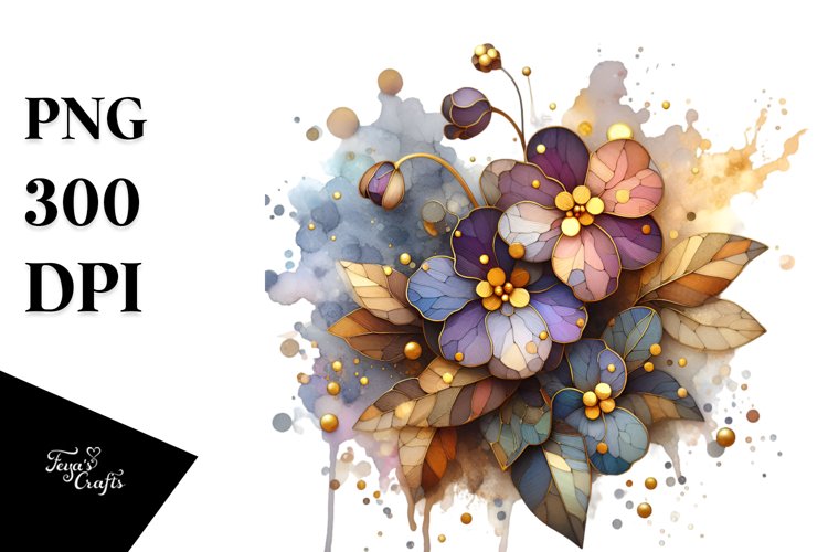 Abstract Stained Impatiens | Clipart