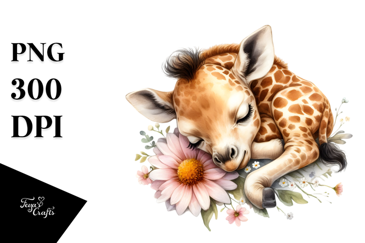 Sleeping Baby Giraffe