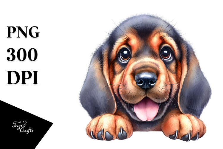 Watercolor Baby Bloodhound, Transparent PNG