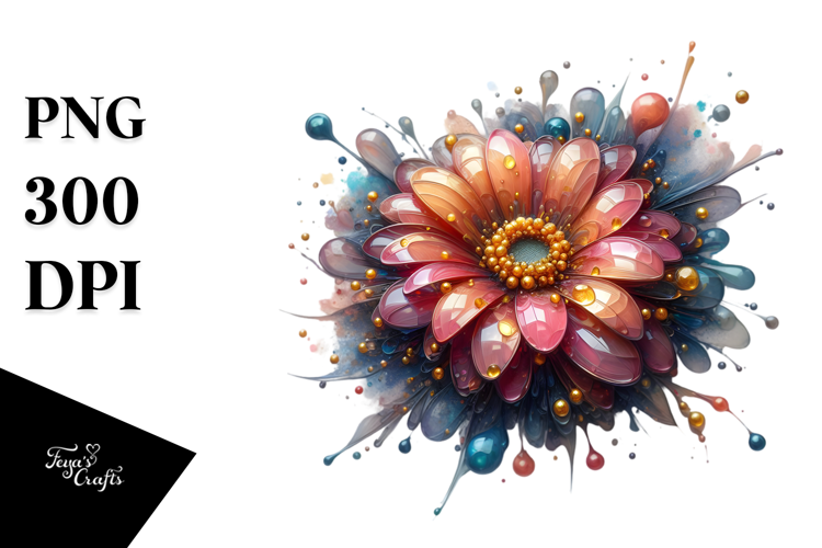 Gerbera Made of Material | Clipart