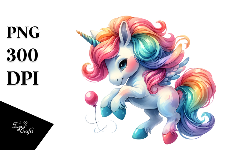 Nightshade Unicorn, White Background