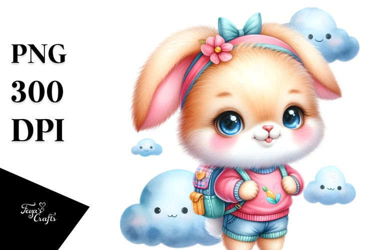 Adorable Baby Bunny, PNG