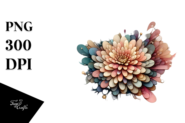 Wooden Chrysanthemum PNG