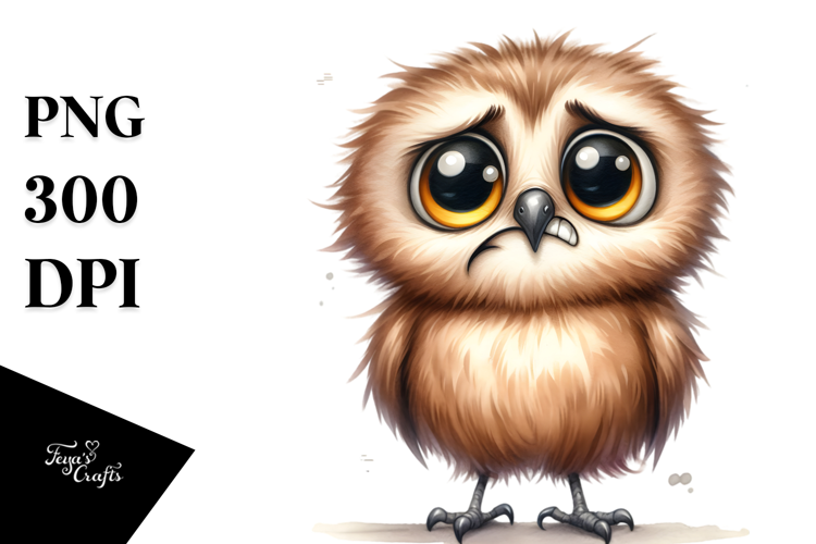Funny Baby Owl Standing 2 Legs | Sublimation