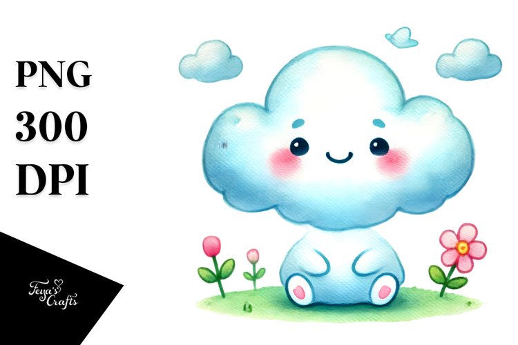 Cute Cloud Clipart Image 24