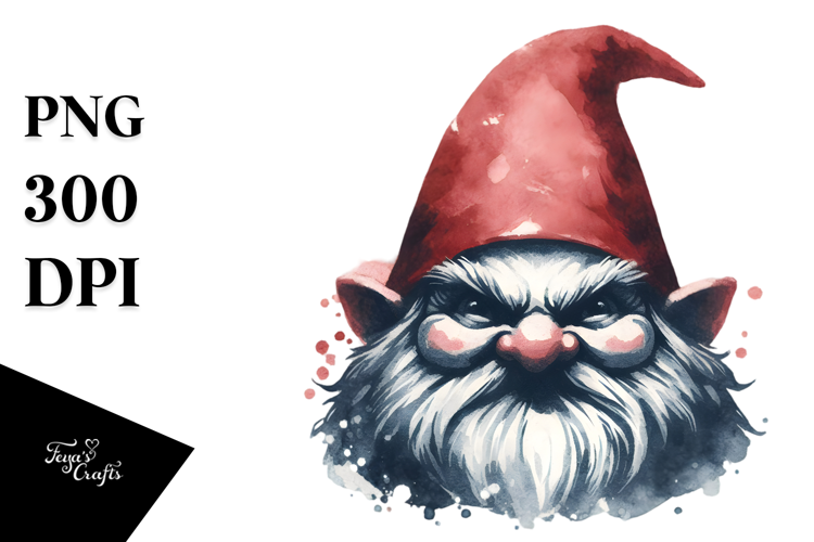 Retro Evil Gnome White Background