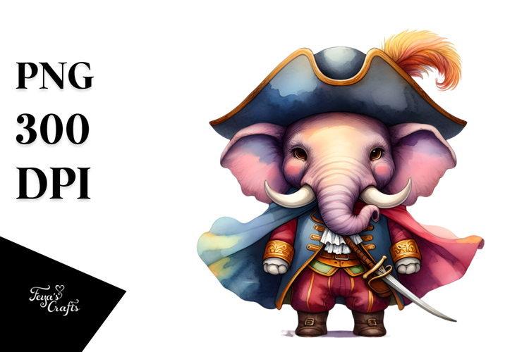 Cute Elephant Clipart Image 7