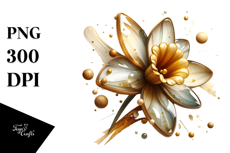 Abstract Daffodil Art