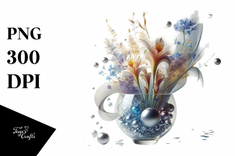 Abstract Glossy Filled with Lobelia