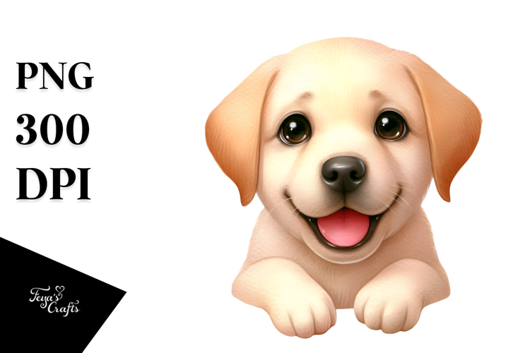 Watercolor Cute Labrador Retriever PNG