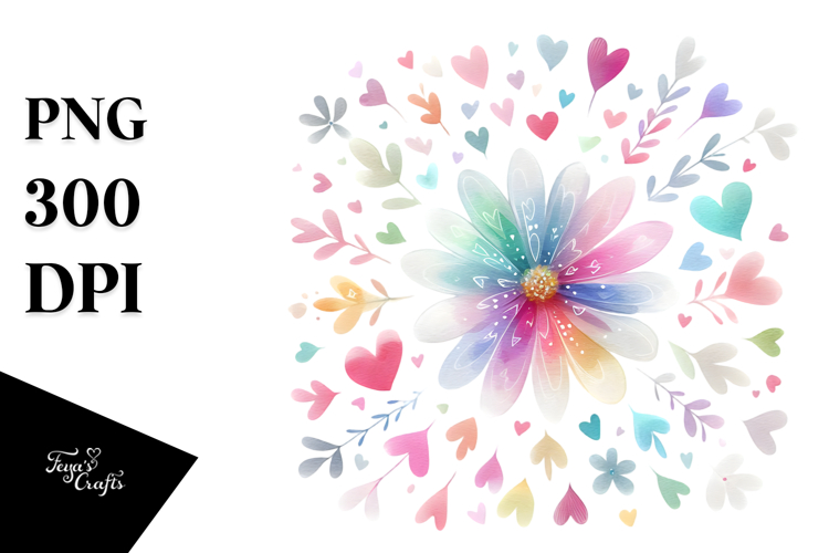 Flower Sticker Png Image 6