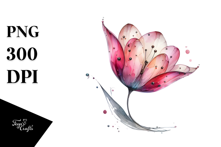 Tulip Watercolor Splash PNG