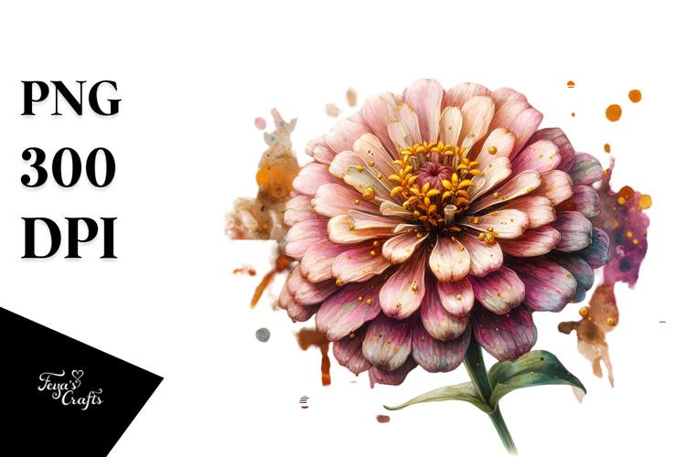 Pastel Watercolor Flower Png Image 11