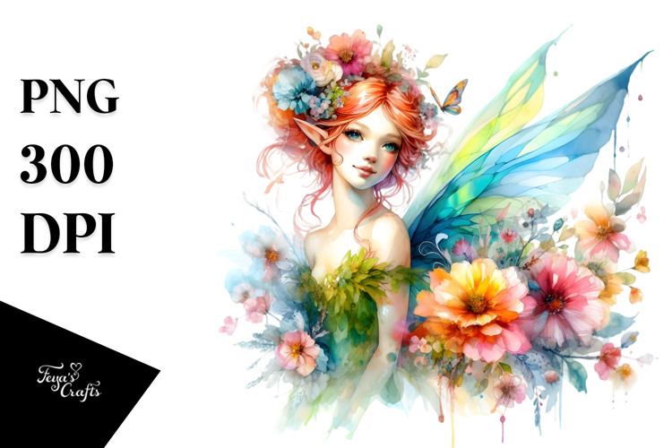 Vibrant Fairy Illustration | Sublimation Clipart
