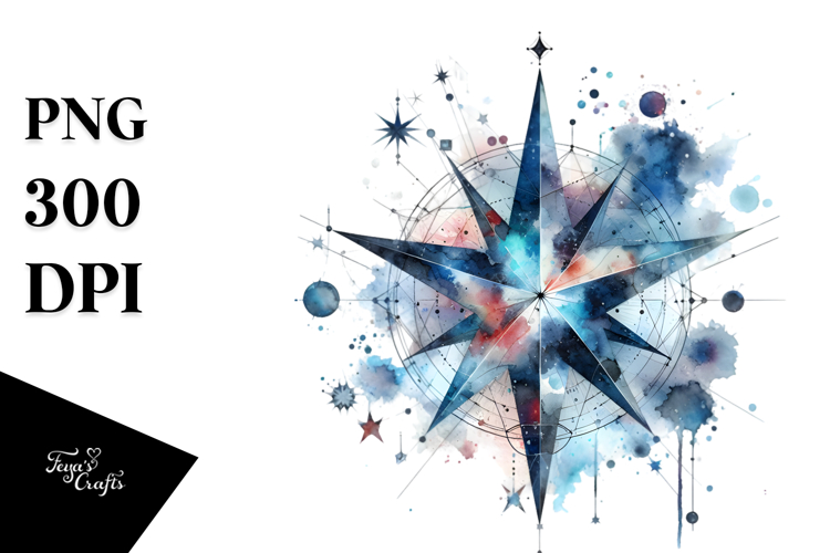 Cosmic Star Abstract Artwork | Clipart