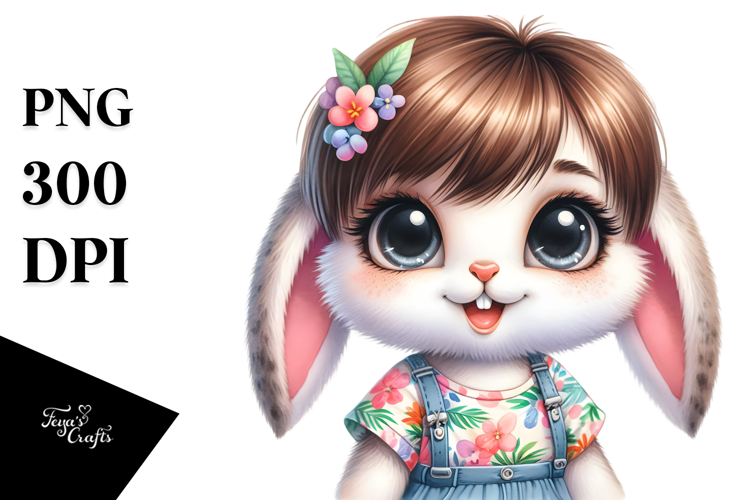 Cute Baby Bunny, High-Res PNG