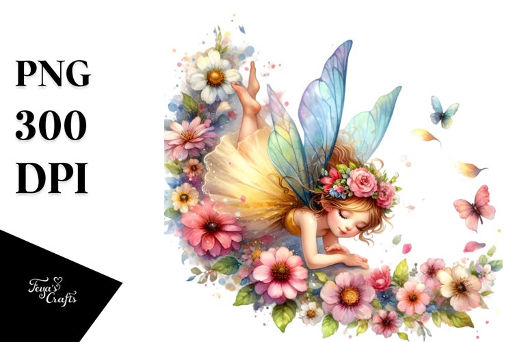 Tumbling Fairy Wind Flowers Clipart