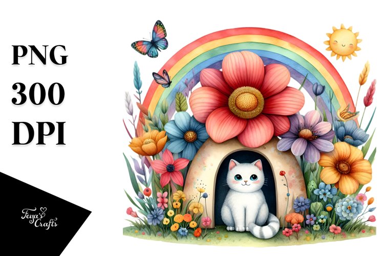 Cat Watercolor Image 2