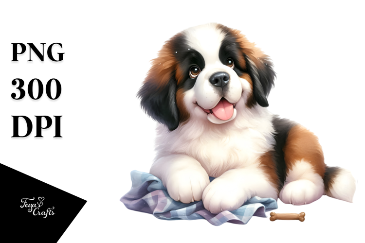 Joyful Saint Bernard, Transparent PNG
