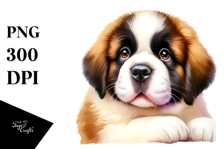 Happy Saint Bernard, Full of Joy, PNG
