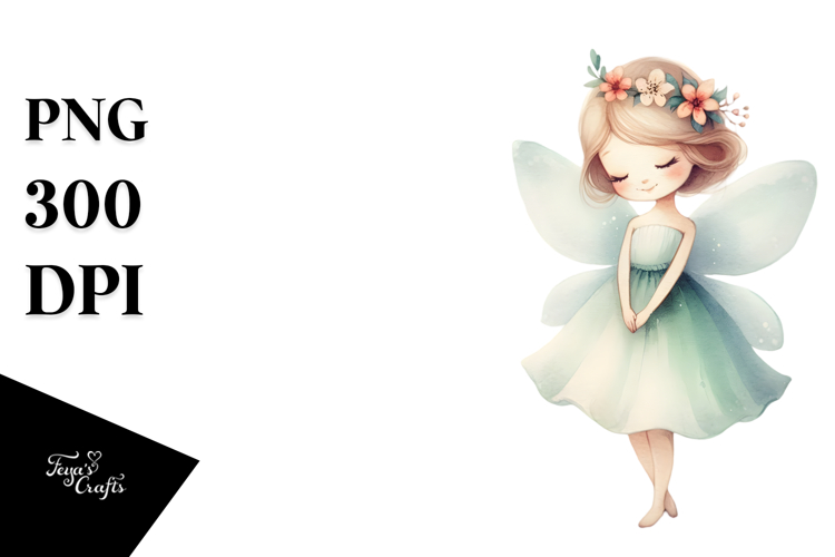 Retro Magical Fairy, High-Res PNG