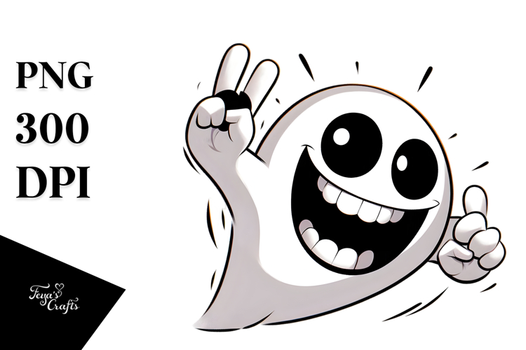 Funny Ghost Digital Painting PNG