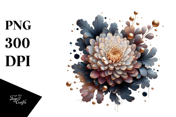 Glossy Chrysanthemum PNG example image 1