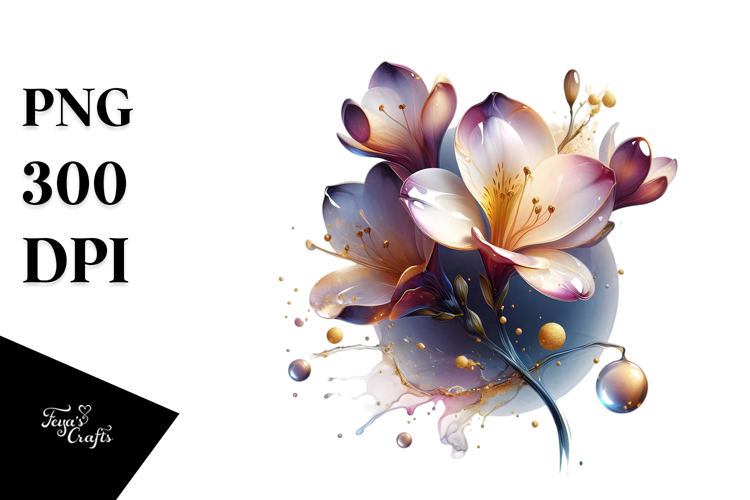 Abstract Freesia, PNG