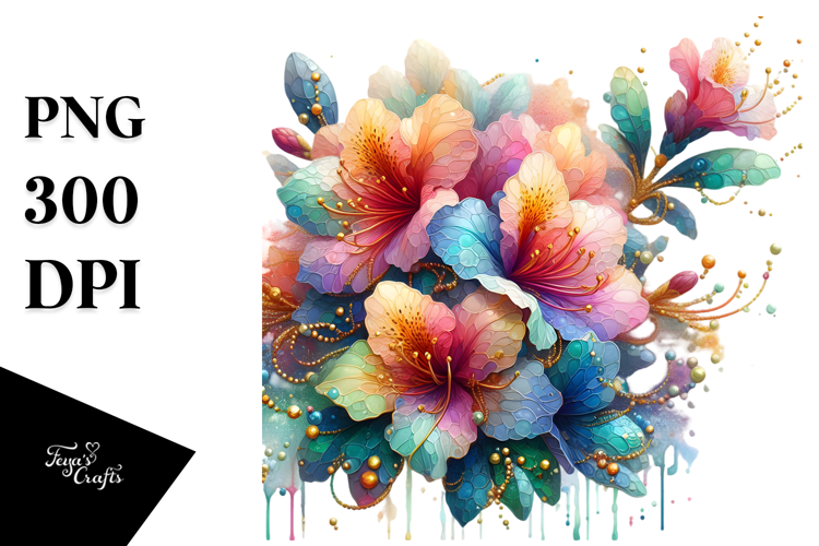 Colorful Glossy Rhododendron PNG