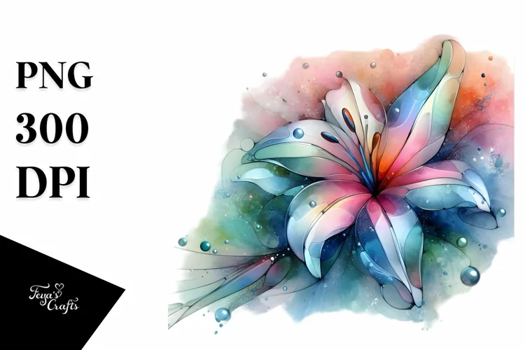 Vibrant Glossy Lily PNG