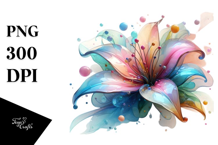 Vibrant Glossy Lily PNG